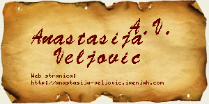 Anastasija Veljović vizit kartica